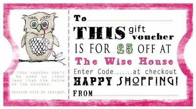 GiftVoucher£5 The Wise House Gift Vouchers